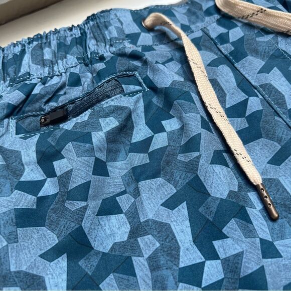 Vintage 1946 Windjammer Geo Print Board Shorts Blue Medium - Picture 5 of 8